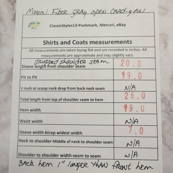 Moral Fiber gray knit open cardigan lattice detail back size medium - Picture 8 of 8